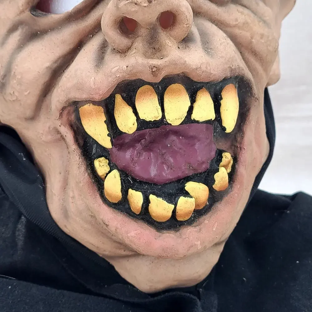 Vintage Nosferatu Goblin Ghoul Mask Hooded Halloween Vampire Adult